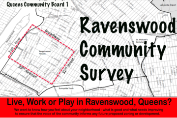 Flyer asking Ravenswood tenants to take survey